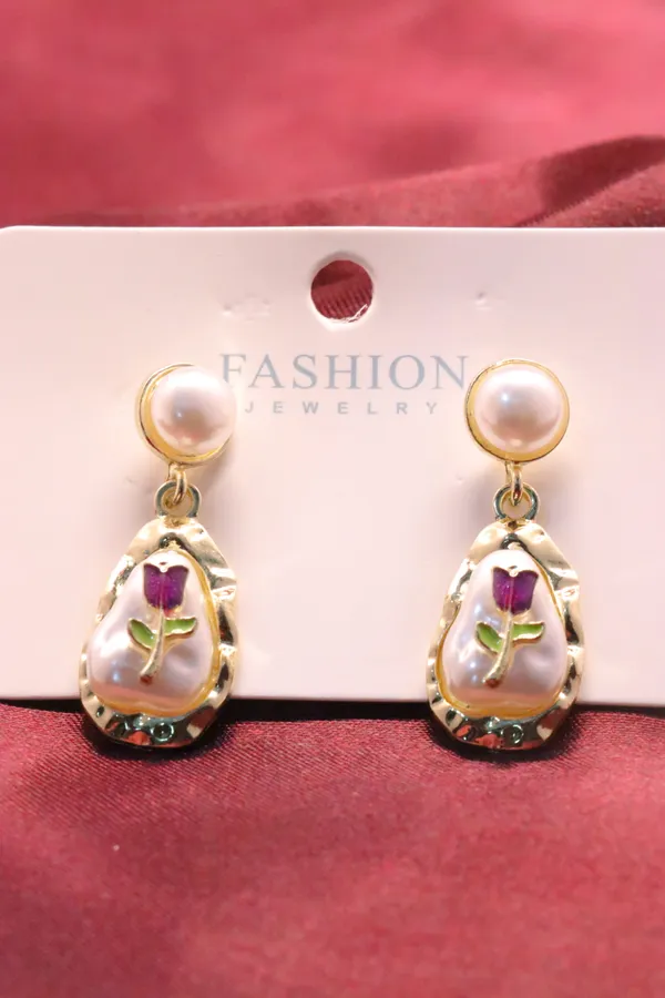 White_Alloy_Earrings_For_Women