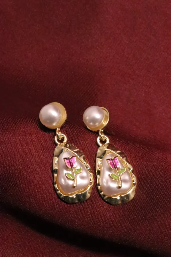 White_Alloy_Earrings_For_Women