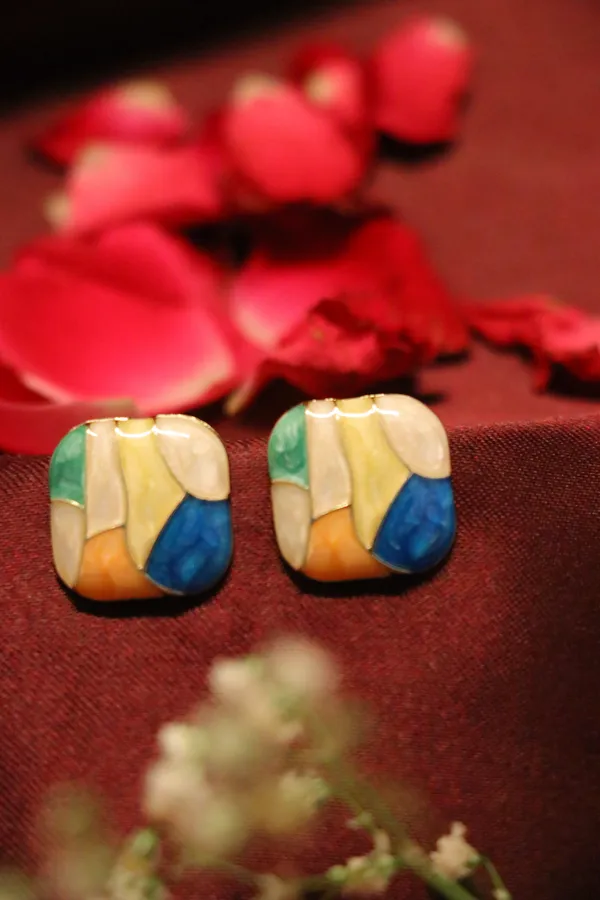 Multicolour_Alloy_Stud_Earrings_For_Women