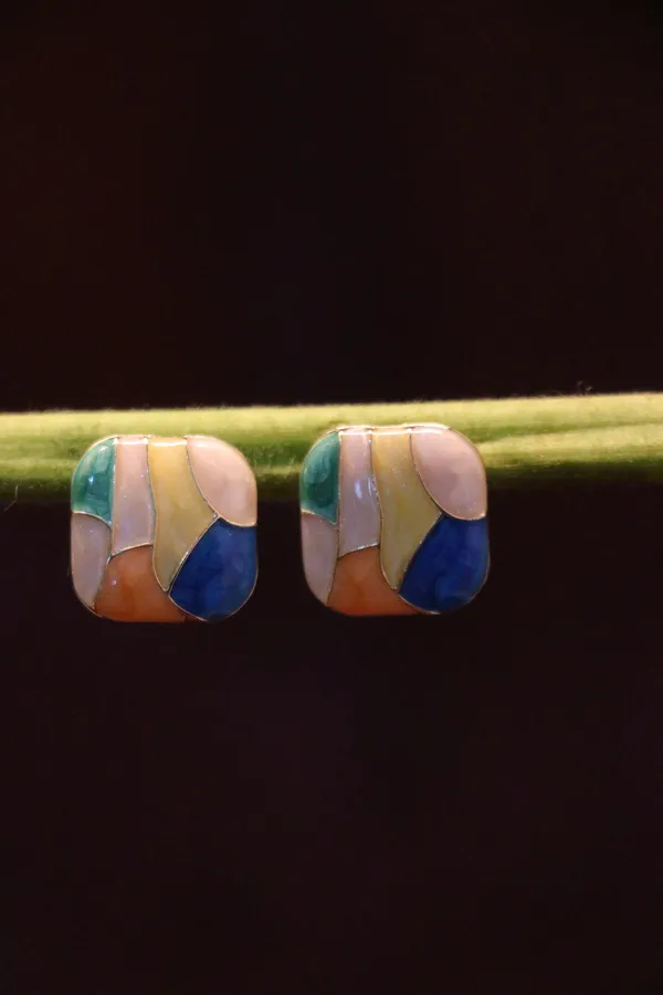 Multicolour_Alloy_Stud_Earrings_For_Women
