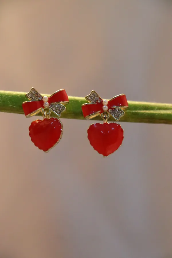 Red_Alloy_Earring_For_Women