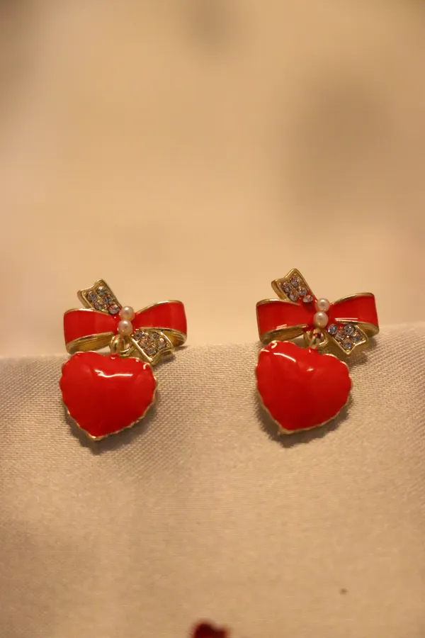 Red_Alloy_Earring_For_Women