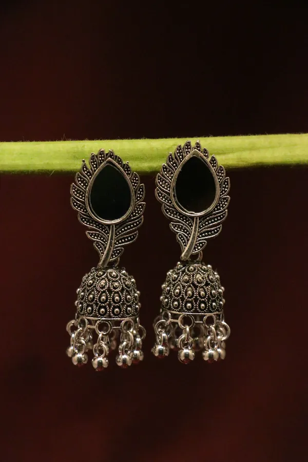 Blue_And_Silver_Alloy_Jhumka_Earrings_For_Women