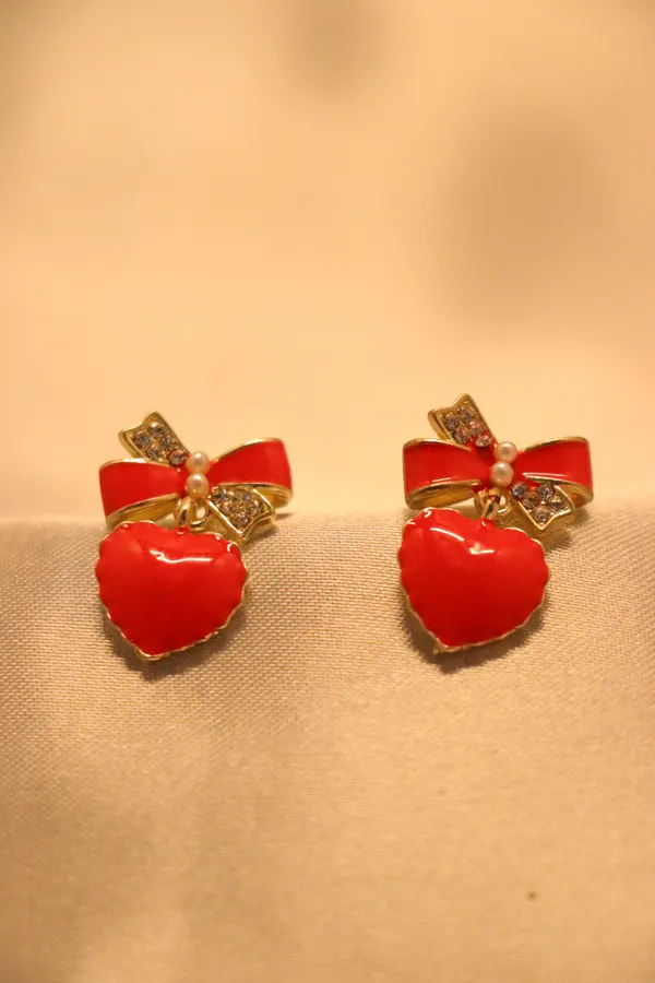 Red_Alloy_Earring_For_Women