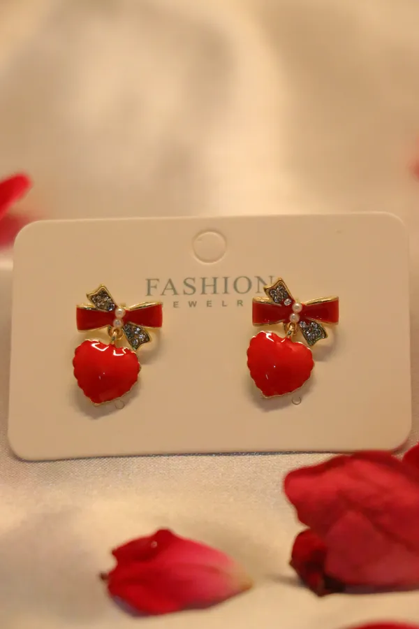 Red_Alloy_Earring_For_Women