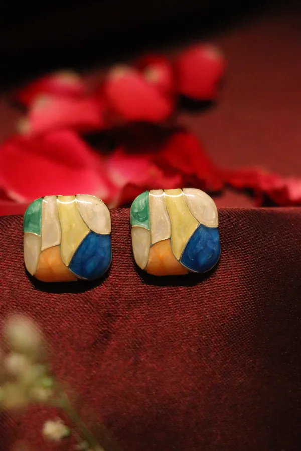 Multicolour_Alloy_Stud_Earrings_For_Women