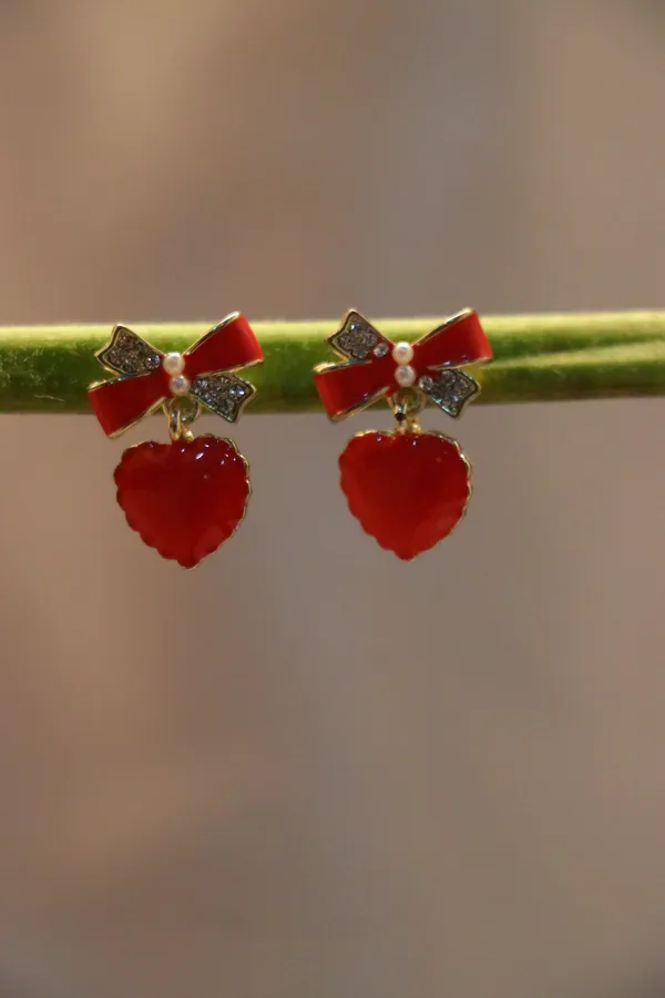 Red_Alloy_Earring_For_Women