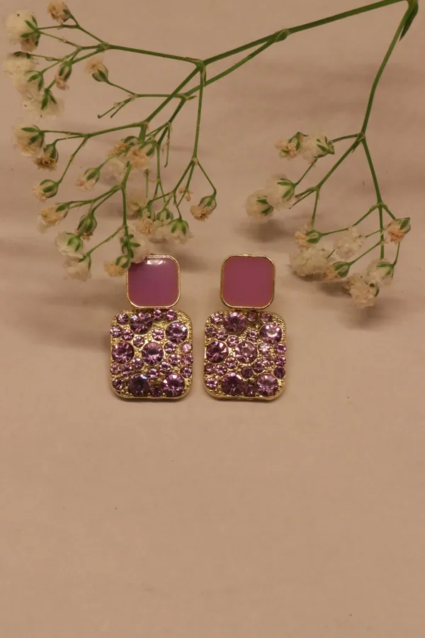 Purple_Alloy_Earring_For_Women