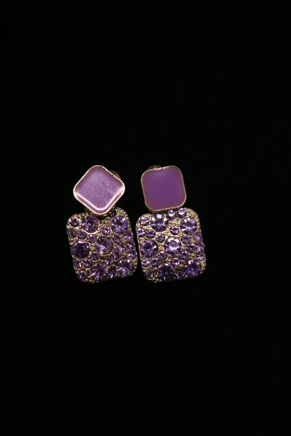 Purple_Alloy_Earring_For_Women