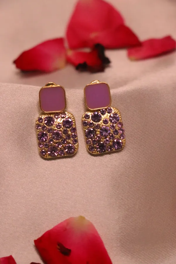 Purple_Alloy_Earring_For_Women