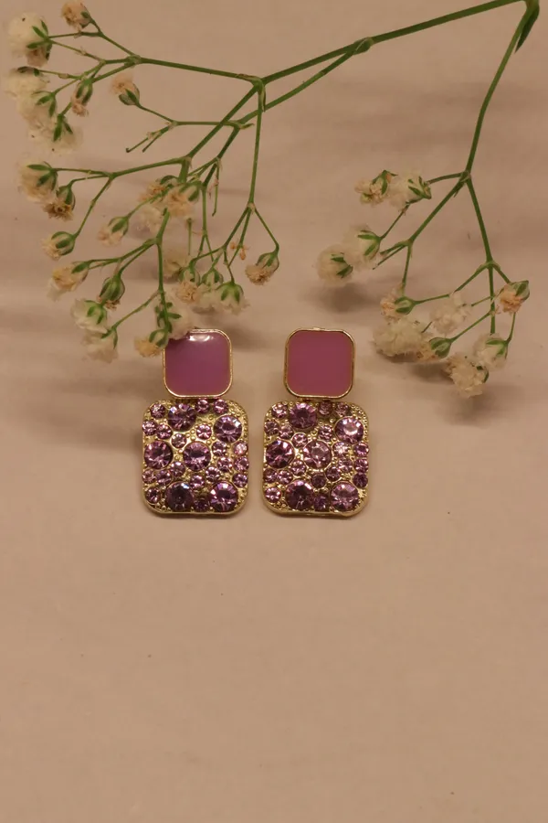 Purple_Alloy_Earring_For_Women