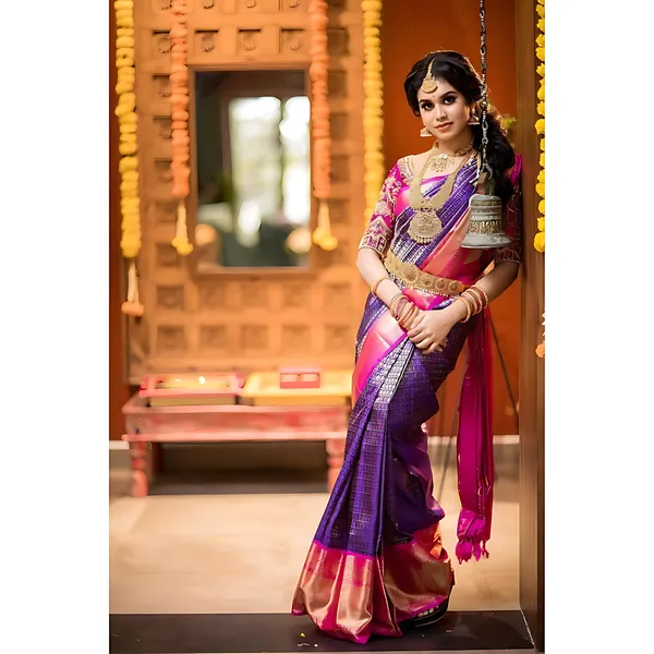Purple_And_Pink_Kanjivaram_Geometric_Traditional_Zari_Work_Saree_For_Women
