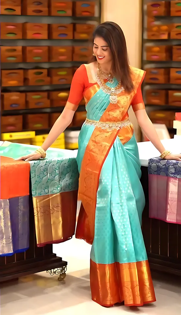 Multicolor_Banarasi_Woven_Self_Design_Saree_For_Women