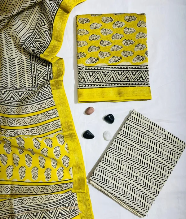 Traditional_Hand_Block_Printed_Yellow_Maheshwari_Silk_Unstitched_Suit_with_Dupatta