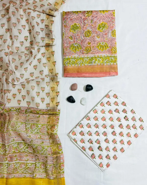 Elegant_Lotus_&_Botanical_Hand-Block_Printed_Off-White_Pure_Authentic_Maheshwari_Silk_Unstitched_Suit