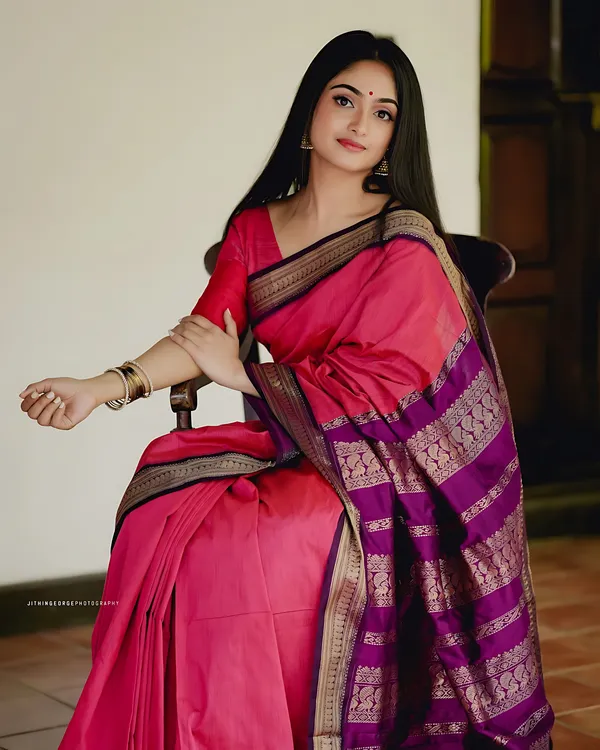 Pink_And_Purple_Banarasi_Woven_Self_Design_Saree_For_Women