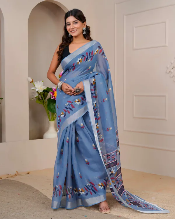 Women's_Linen_Silk_Floral_Embroidered_Saree_with_Silver_Zari_Border_(Sky_Blue)