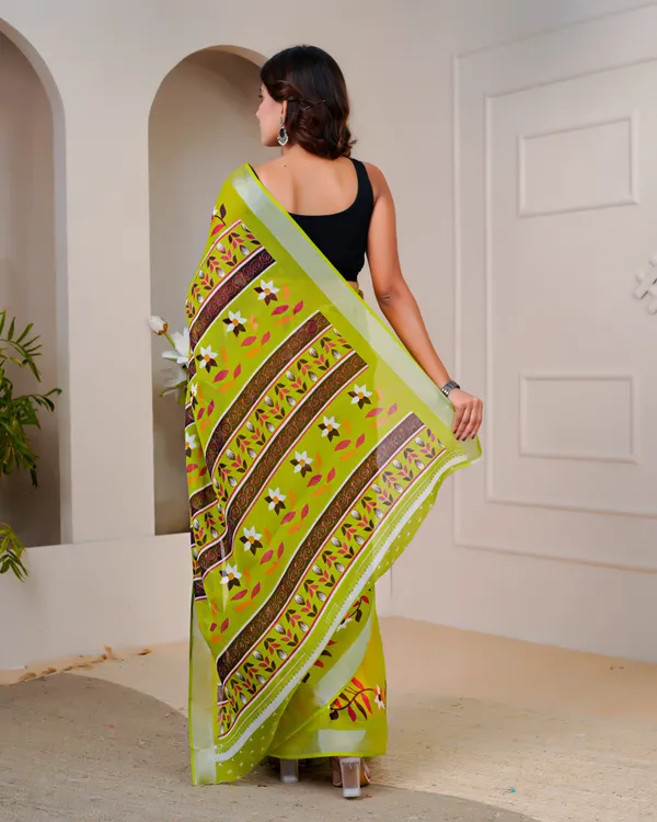 Women's_Linen_Silk_Floral_Embroidered_Saree_with_Silver_Zari_Border_(Mehendi_Green)