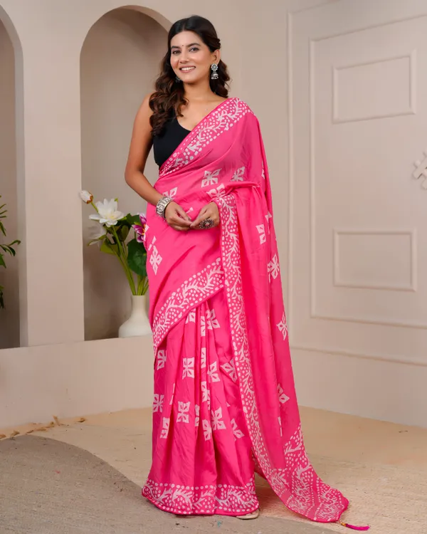 Women's_Batik_Printed_Mulmul_Cotton_Silk_Saree_with_Contrast_Border_(Pink)
