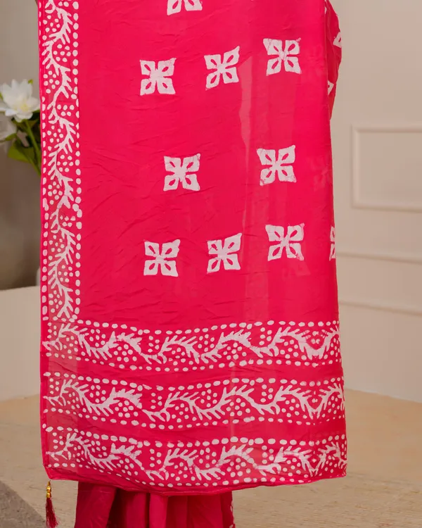 Women's_Batik_Printed_Mulmul_Cotton_Silk_Saree_with_Contrast_Border_(Rani_Pink)
