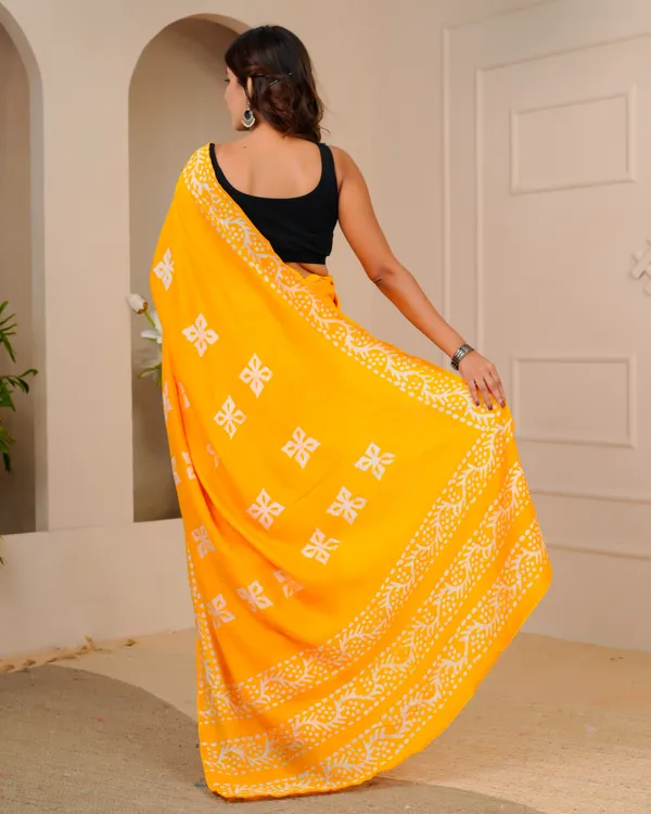 Women's_Batik_Printed_Mulmul_Cotton_Silk_Saree_with_Contrast_Border_(Yellow)