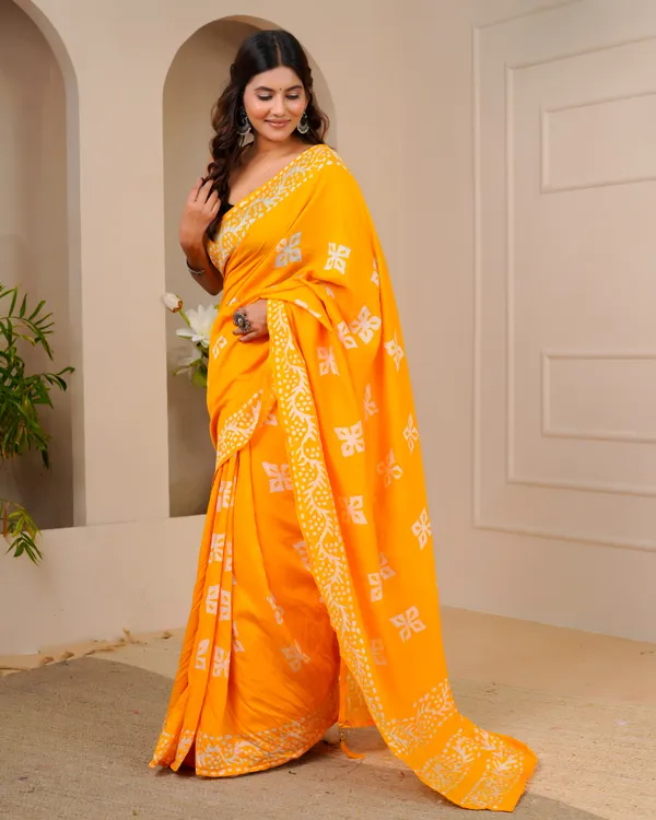 Women's_Batik_Printed_Mulmul_Cotton_Silk_Saree_with_Contrast_Border_(Yellow)