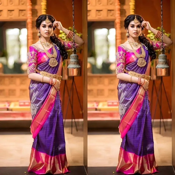 Purple_And_Pink_Kanjivaram_Geometric_Traditional_Zari_Work_Saree_For_Women