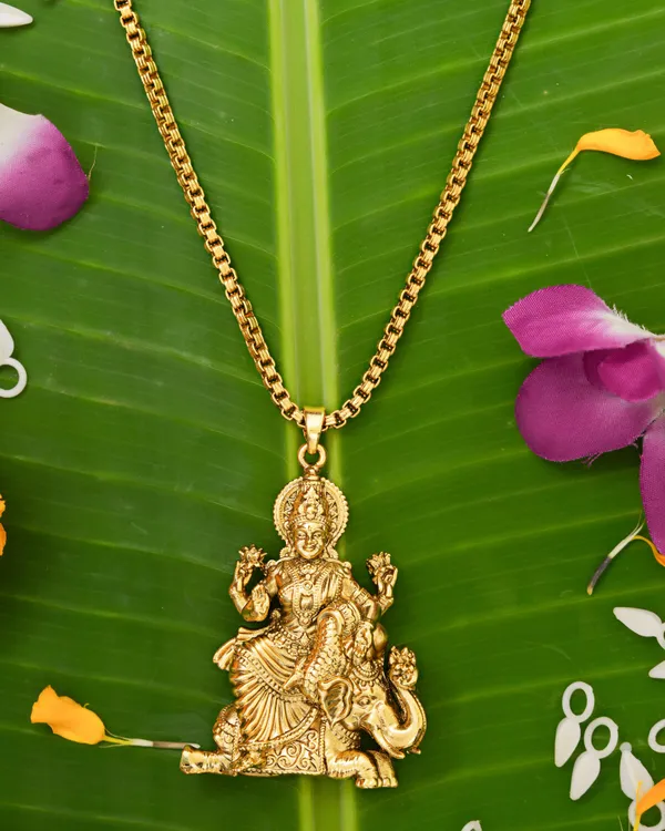 The_Ramayana_Royal_Heritage_Collection_–_Gold-Plated_Gaja_Lakshmi_/_Sita_Swaroop_Prosperity_Pendant_Necklace