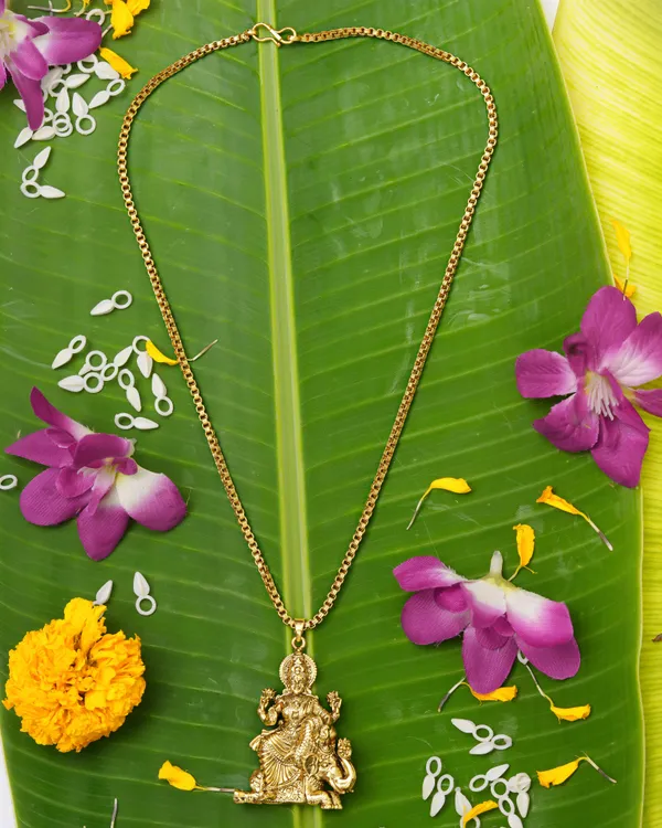 The_Ramayana_Royal_Heritage_Collection_–_Gold-Plated_Gaja_Lakshmi_/_Sita_Swaroop_Prosperity_Pendant_Necklace