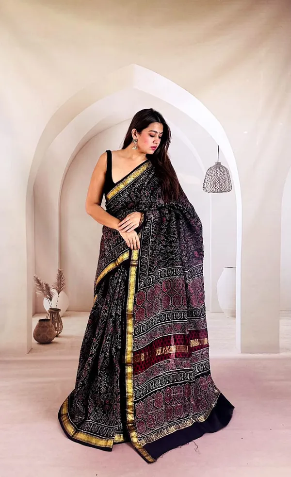 Elegant_Hand_Block_Printed_Maheshwari_Silk_Saree_in_Jamuni_Night_1059