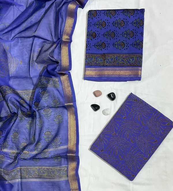 Traditional_Floral_&_Abstract_Block_Printed_Indigo_Maheshwari_Silk_Unstitched_Suit