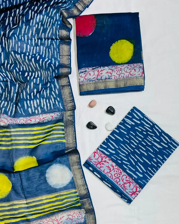 Contemporary_Geometric_Print_Hand_Crafted_Dark_Blue_Maheshwari_Silk_Unstitched_Suit