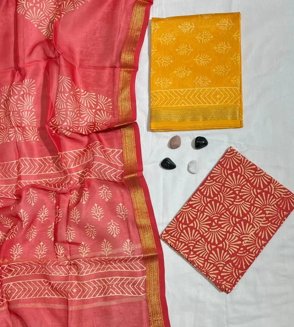Festive_Floral_&_Geometric_Block_Printed_Maheshwari_Silk_Unstitched_Suit
