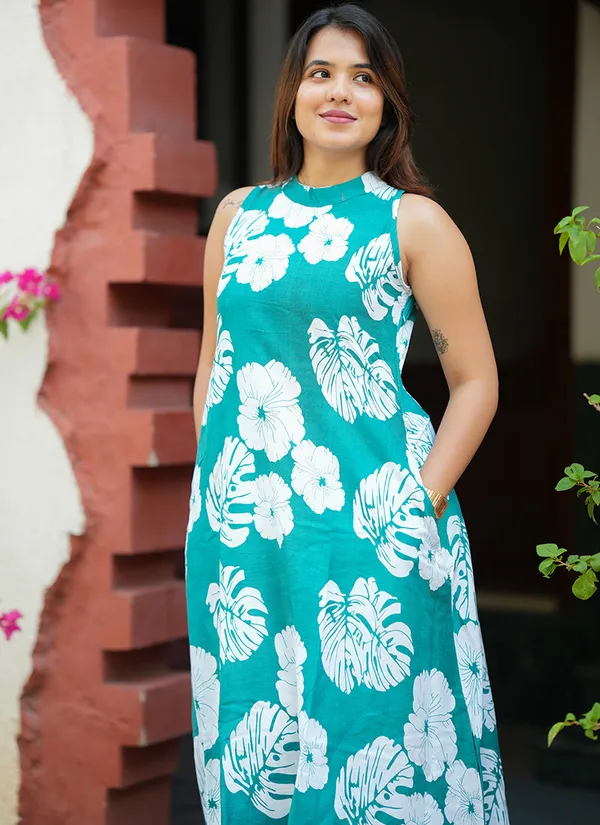 Green_Flower_Printed_Outwear_Cord_Set