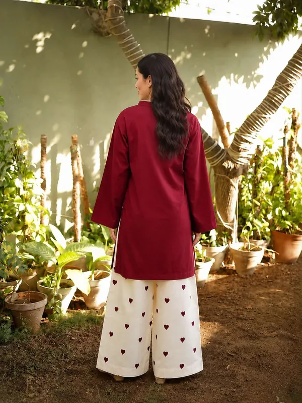 Maroon_Embroidered_Cotton_Kurta_and_Palazzo_Set