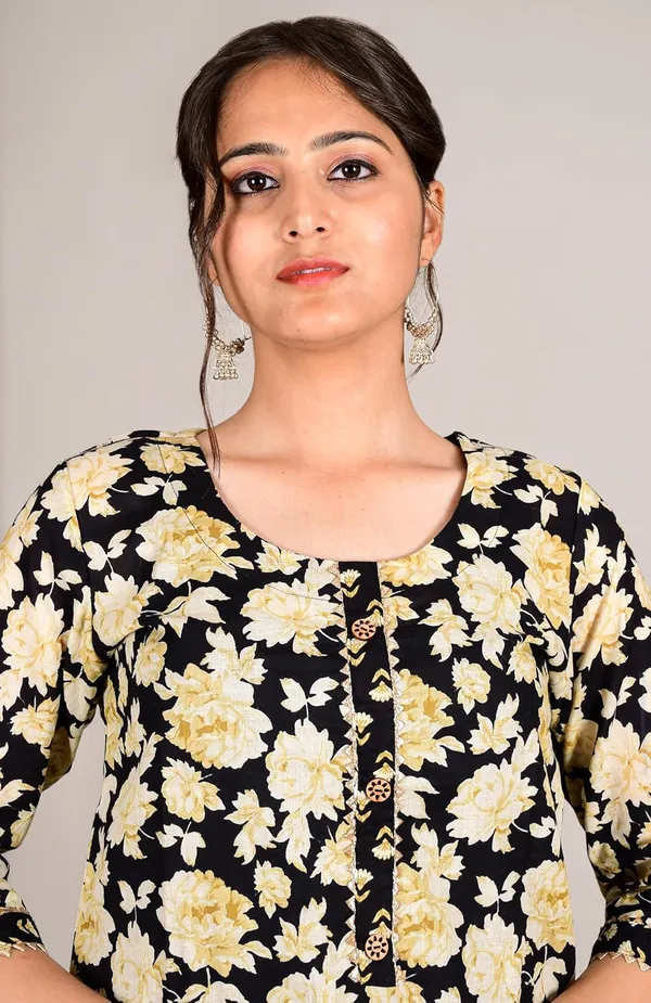Black_Cotton_Premium_Kurta_Set_For_Women