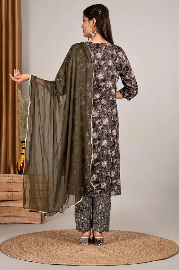 Dim_Grey_Cotton_Premium_Kurta_Set_For_Women