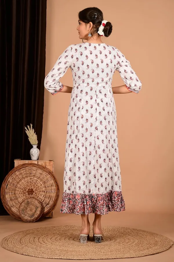 Peach_Cotton_Premium_Gown_Kurta_For_Women