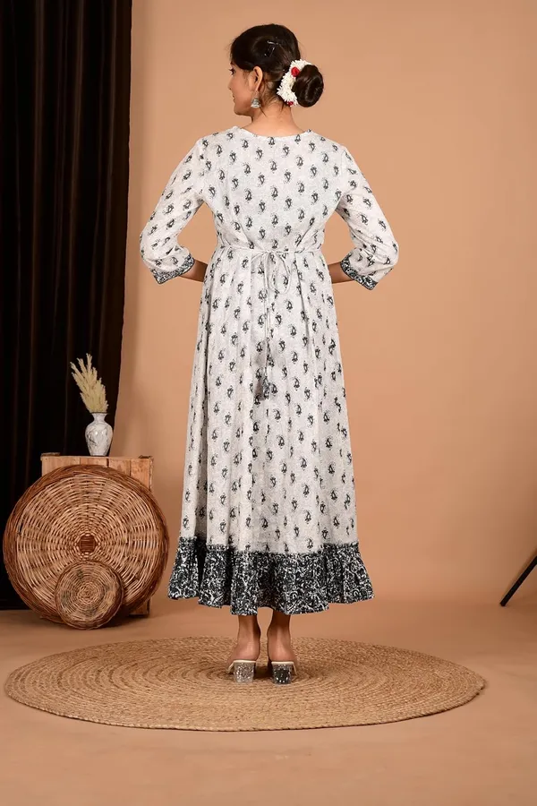 Black_Cotton_Premium_Gown_Kurta_For_Women