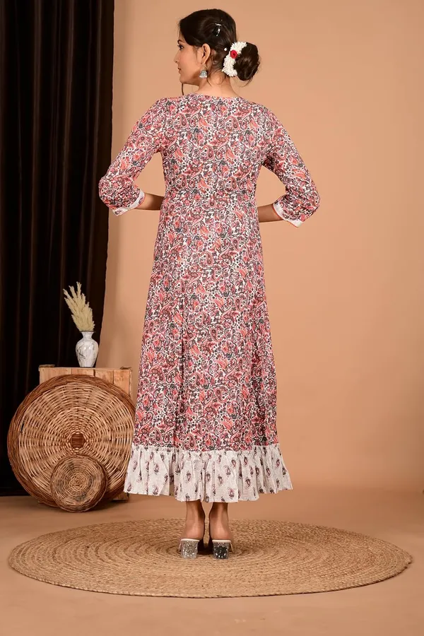Peach_Cotton_Premium_Gown_Kurta_For_Women
