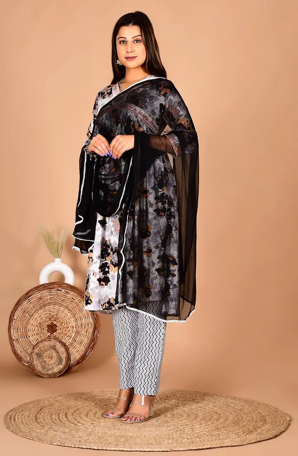 White_Cotton_Premium_Alia_Cut_Kurta_Set_For_Women