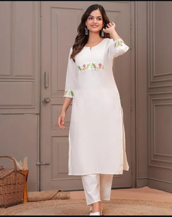 White_Cotton,_Rayon_Premium_Dress_For_Women