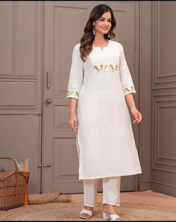White_Cotton,_Rayon_Premium_Dress_For_Women