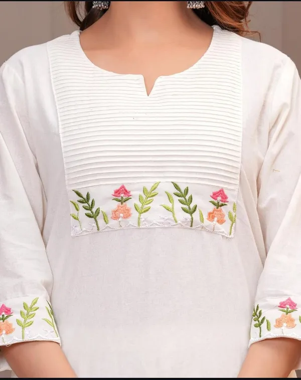 White_Cotton,_Rayon_Premium_Dress_For_Women