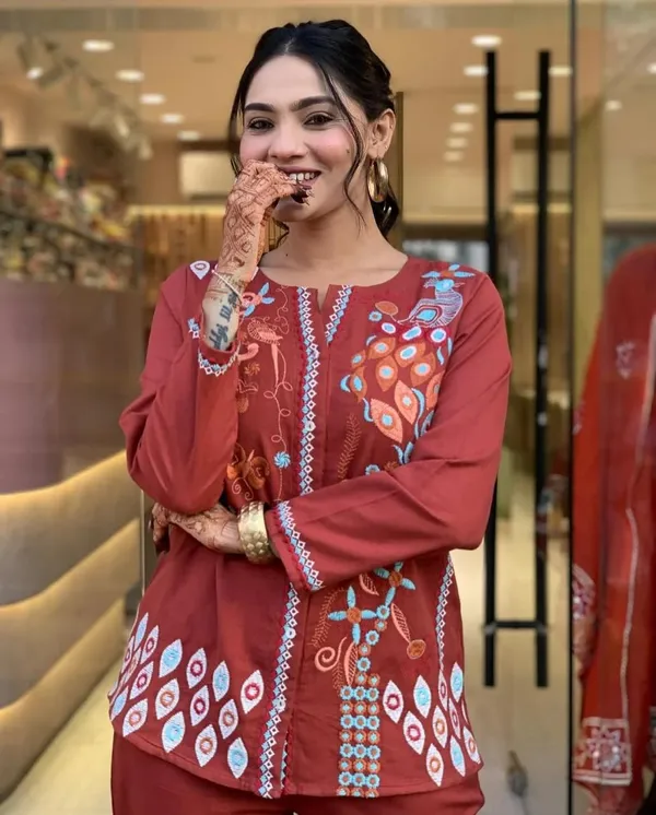 Red_Rayon_Premium_Cord_Set_For_Women