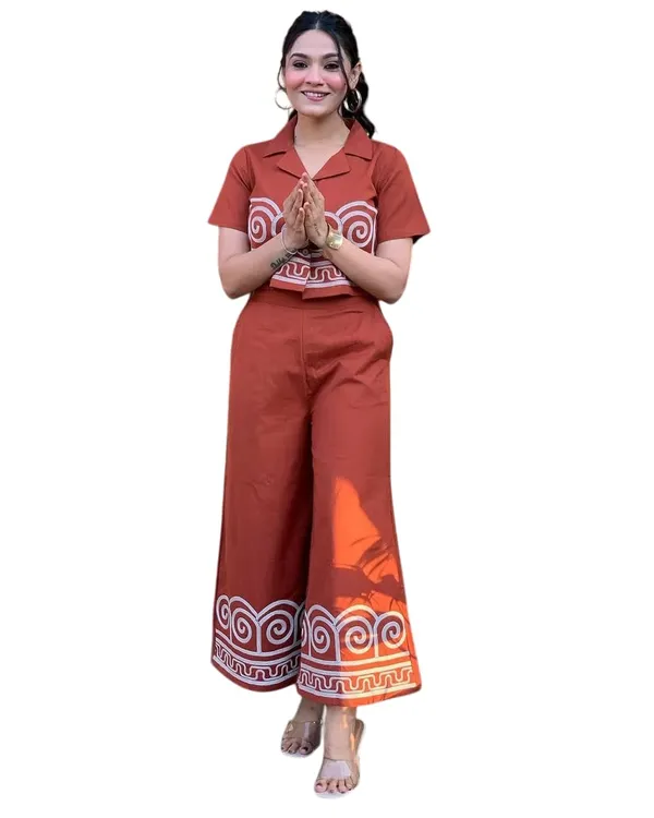 Rust_Rayon_Premium_Co-Ord_Set_For_Women