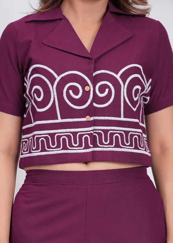 Wine_Rayon_Premium_Co-Ord_Set_For_Women