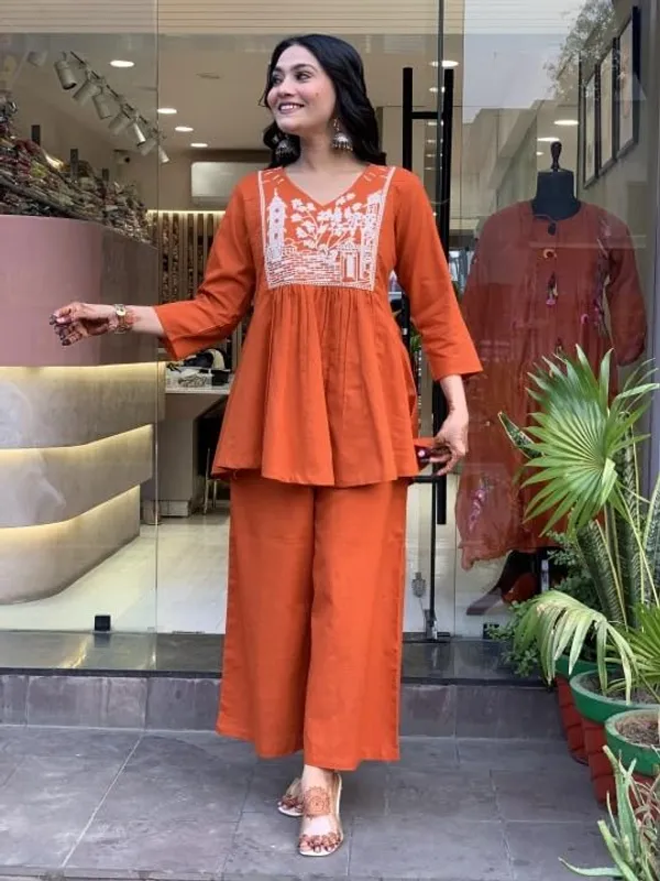 Rust_Rayon_Premium_Loungewear_Set_For_Women