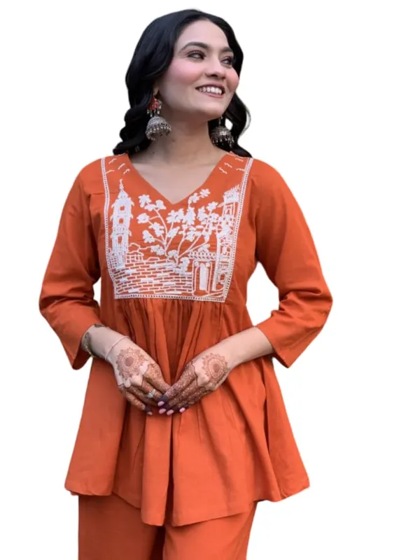 Rust_Rayon_Premium_Loungewear_Set_For_Women