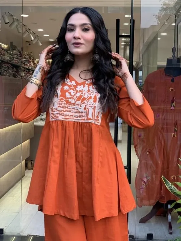 Rust_Rayon_Premium_Loungewear_Set_For_Women